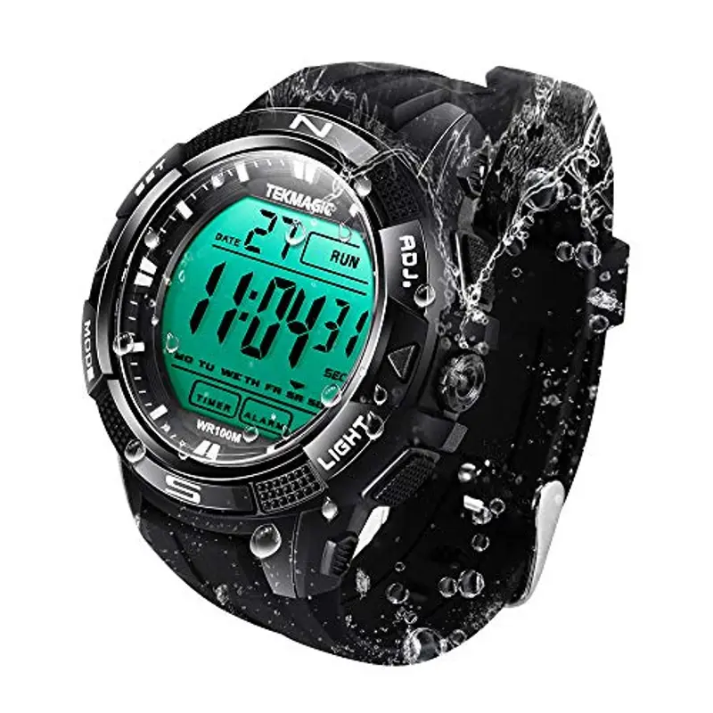 BANGLIN 10 ATM Resistente all'acqua Digitale Sportivo Orologio Polso Sveglia, Cronometro, Timer, Dual Tempo