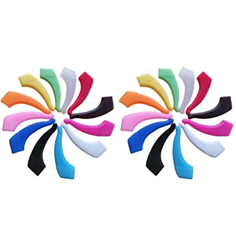 SUPVOX 12 Paia Ganci Antiscivolo in Silicone - Gancio Occhiali Antiscivolo Elastico e Regolabile in Silicone per Bambini