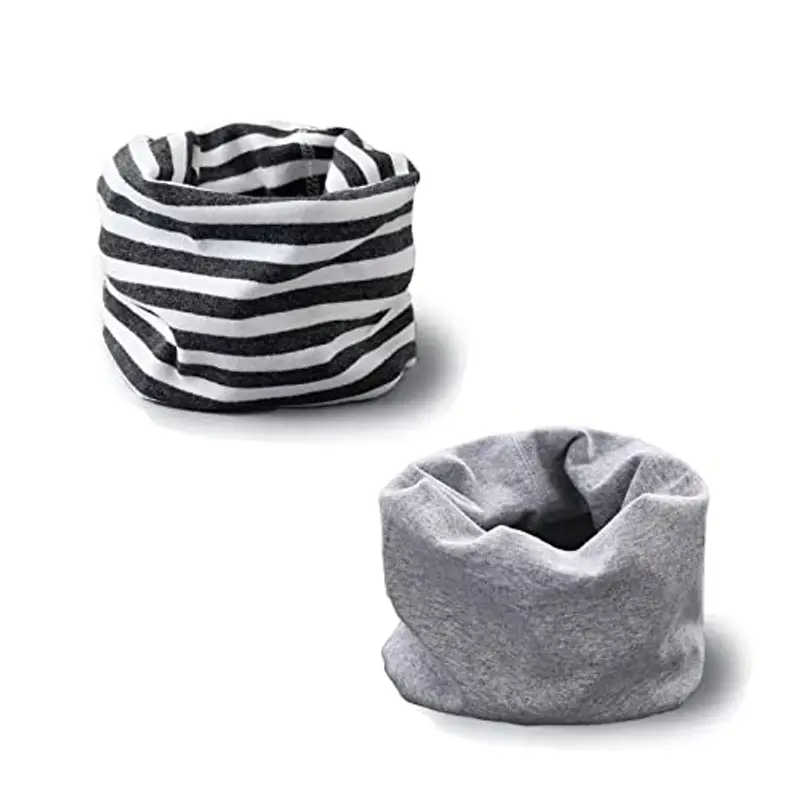 ENSTAB 2 sciarpe scaldacollo per bambini in cotone, per autunno e inverno, sciarpa, collo caldo per ragazza e ragazzo (Ragazzo-E)