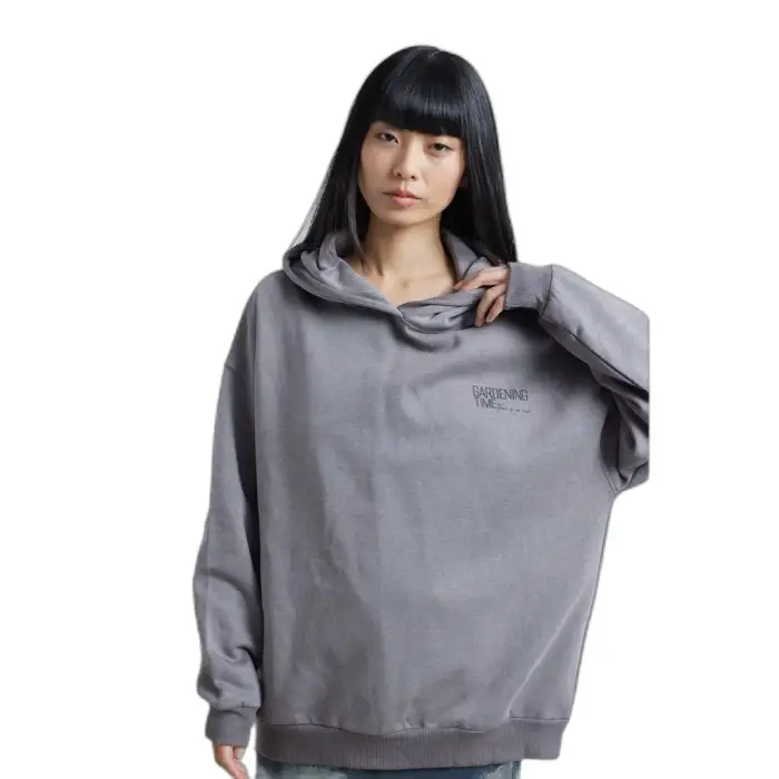 24 Colours Felpa con cappuccio da donna Gris