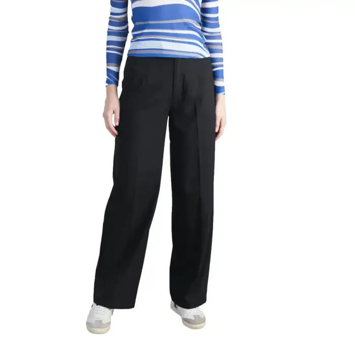 24 Colours Pantaloni classici a gamba dritta donna Noir