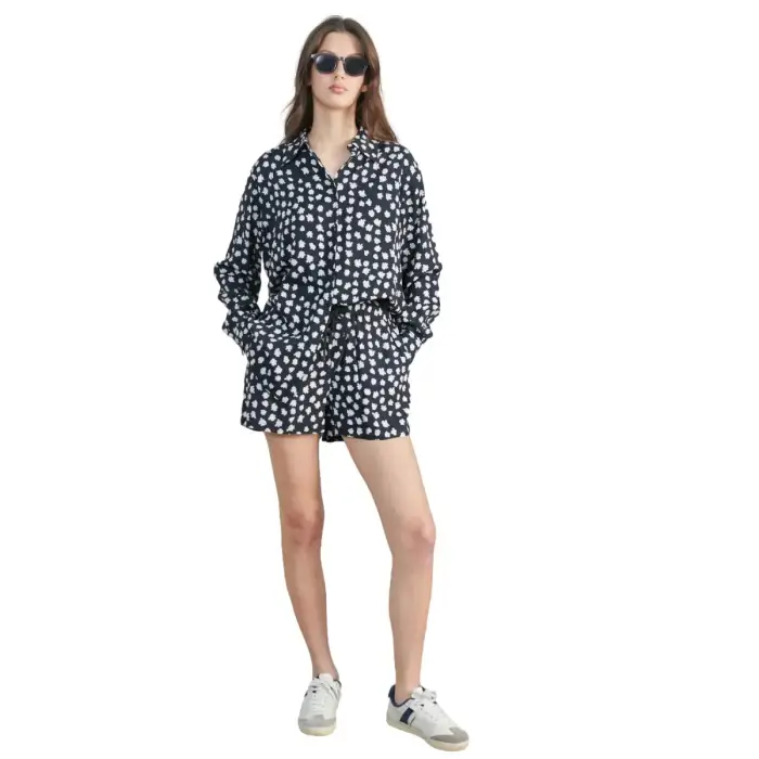 24 Colours Shorts con stampa Noir