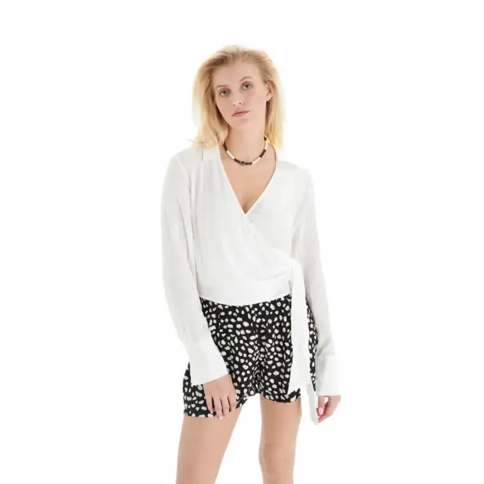 24 Colours Shorts da donna in misto lino Noir