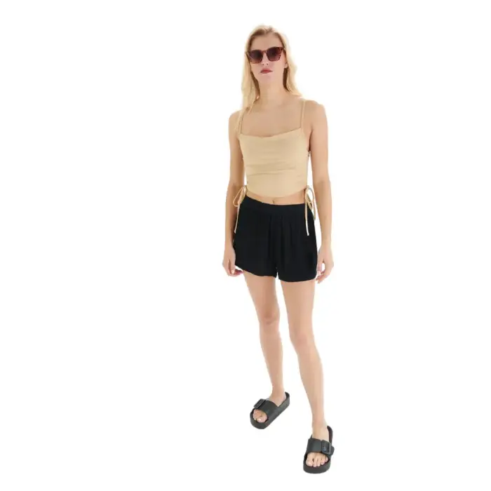 24 Colours Shorts fluidi da donna Noir