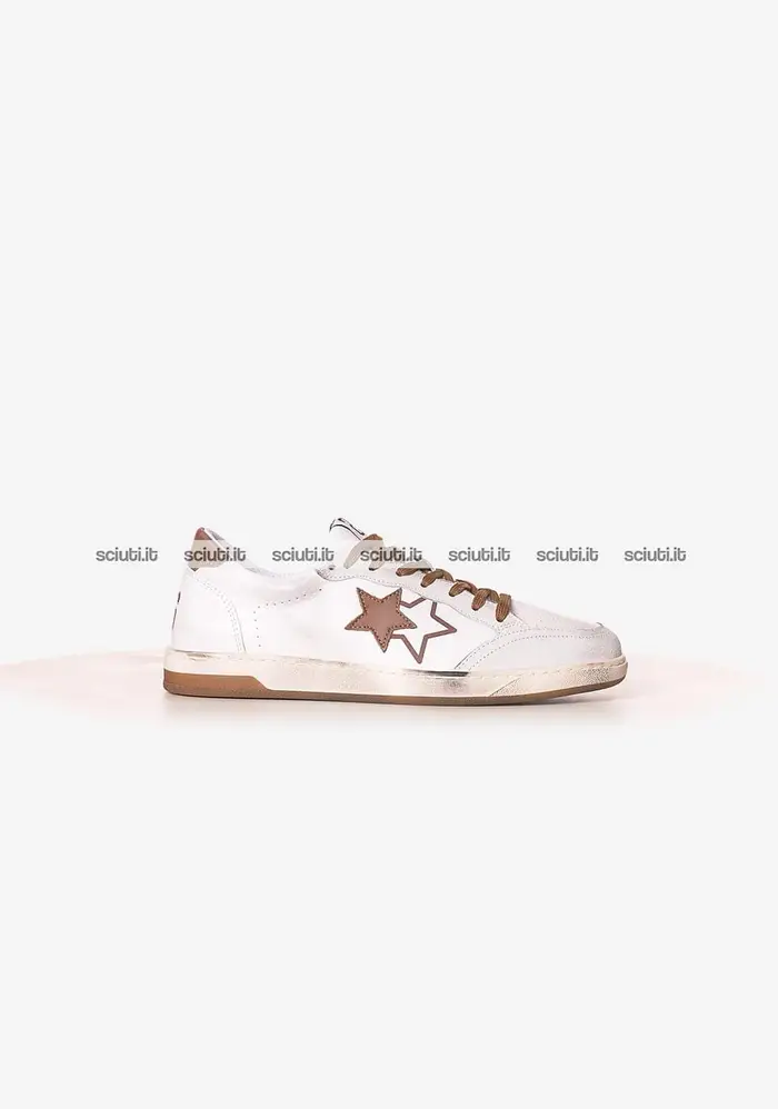 2star Scarpe uomo bianco marrone Week star