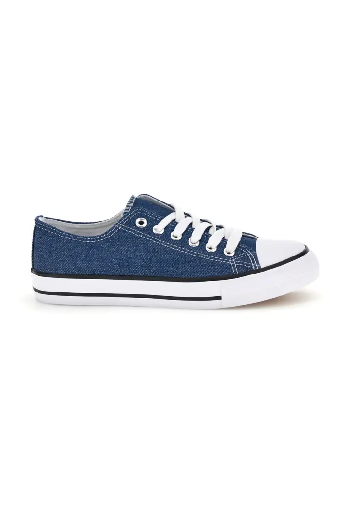 Sneakers blu in tela stringate basse 2t2l 8011 [NAVY]