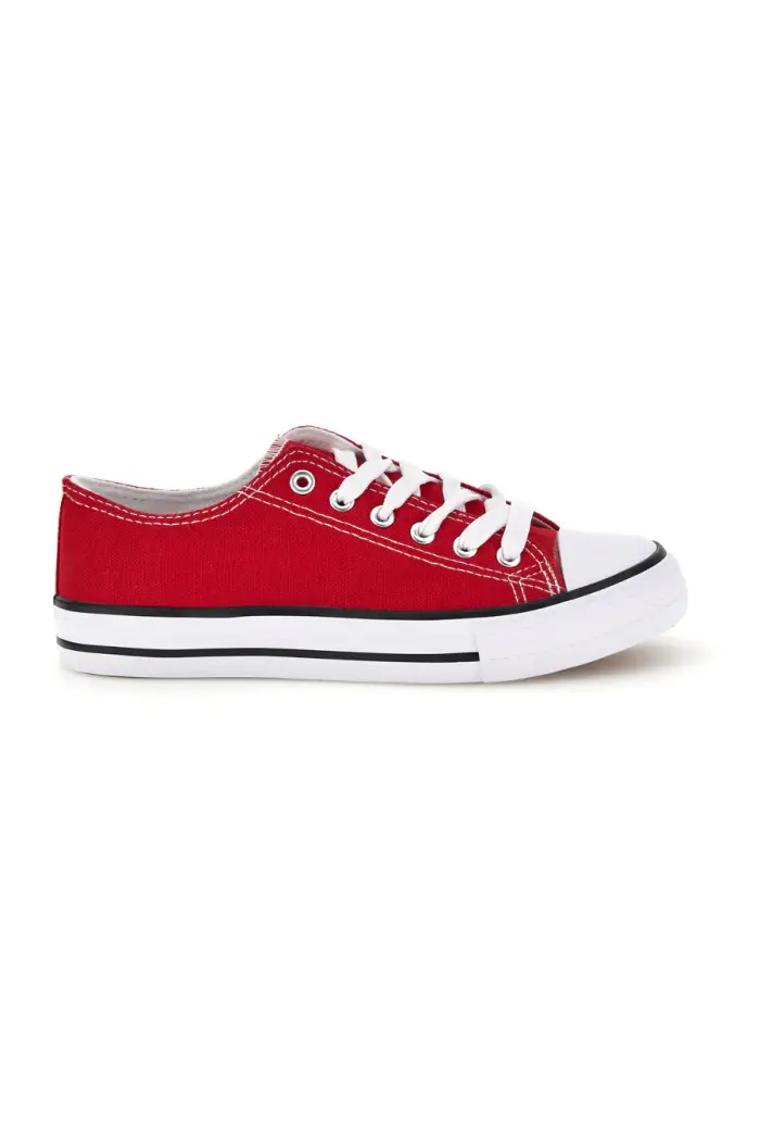 Sneakers rosso in tela stringate basse 2t2l 8011 [ROSSO]