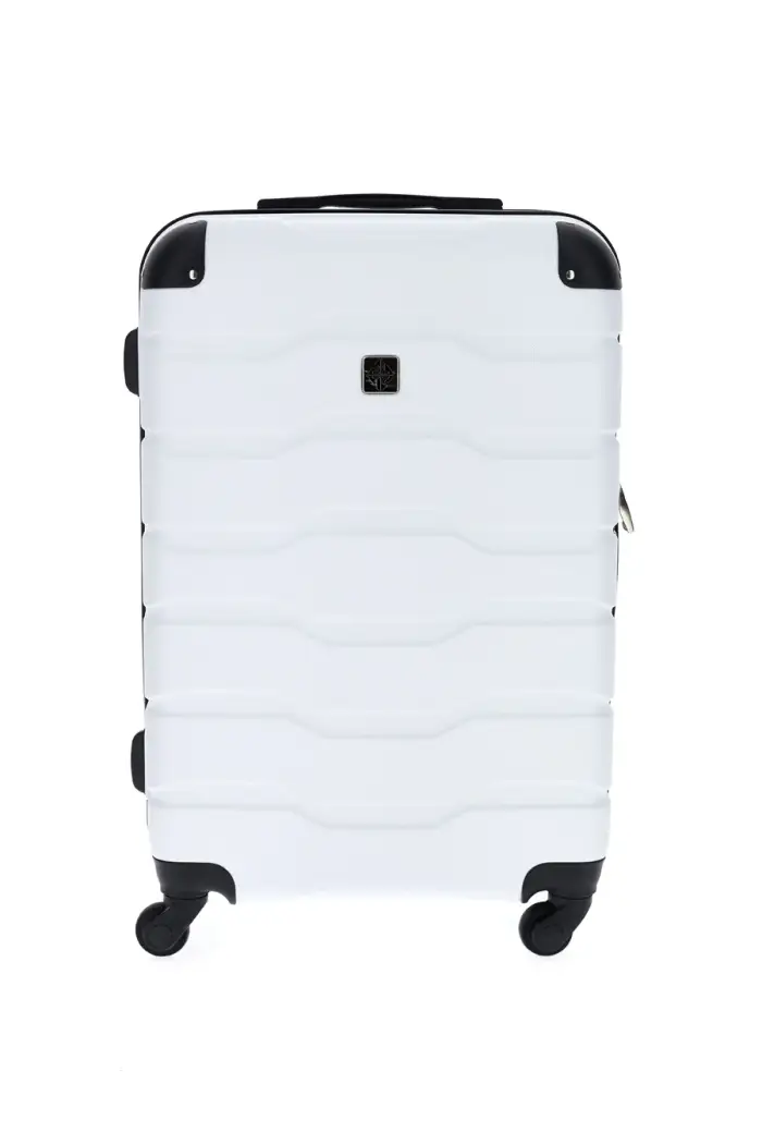 Trolley grande bianco rigido con 4 ruote 2T2L156/G [BIANCO]