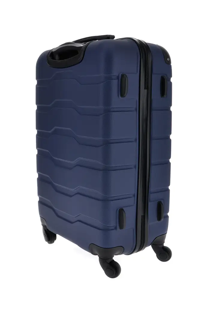 Trolley piccolo blu rigido con 4 ruote 2T2L156/P [BLUE] miniatura 4