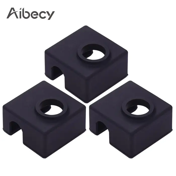 3d printing machine 3 pezzi Aibecy Silicone Sock Heater Block Cover MK9 3D Printer Protect Tool nero
