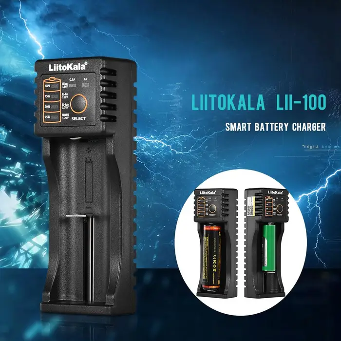 3d printing machine Caricabatterie LiitoKala Lii-100 per litio NiMH nero