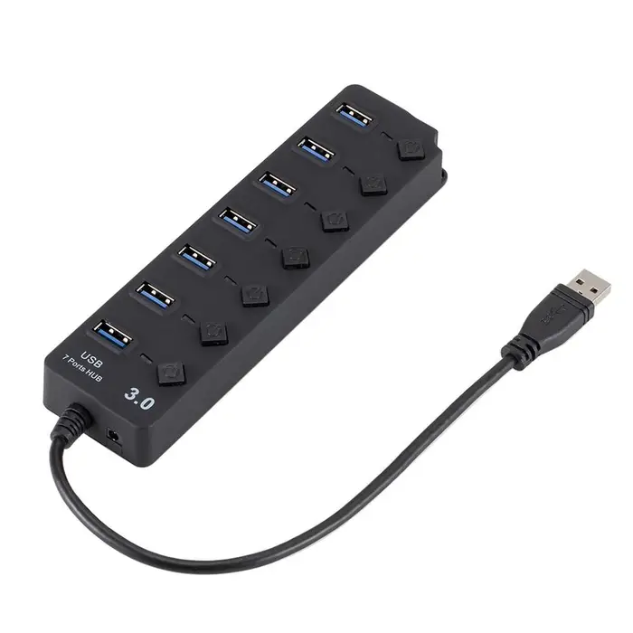 3d printing machine Splitter HUB USB 3 0 7 porte con interruttori on/off Micro ad alta velocità da 5 Gbps