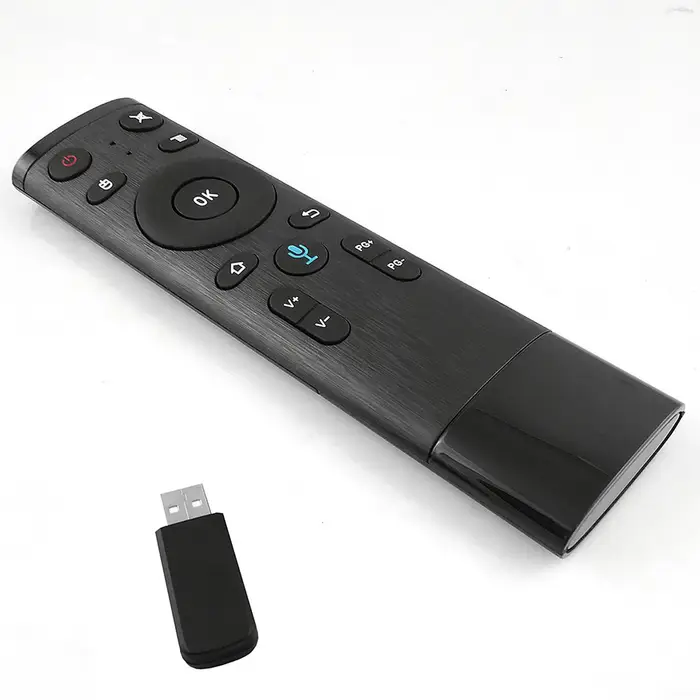 3d printing machine Telecomando wireless 2 4G con ricevitore USB Ingresso vocale per Smart TV Android TV Box HTPC PC nero