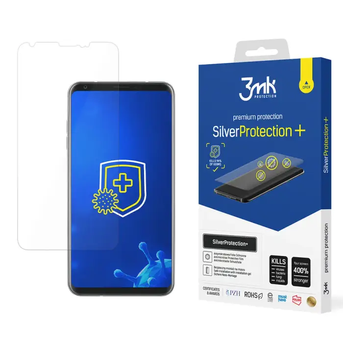 3MK Pellicola di protezione antimicrobica LG V30 SilverProtection+ Blanc