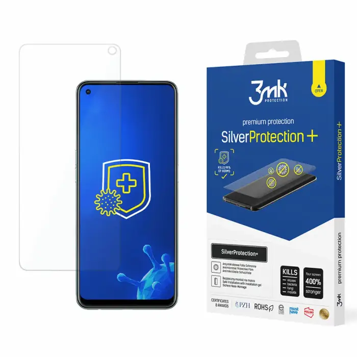 3MK Pellicola di protezione antimicrobica Oppo Reno 6 Pro 5G PEPM00 SilverProtection+ Blanc