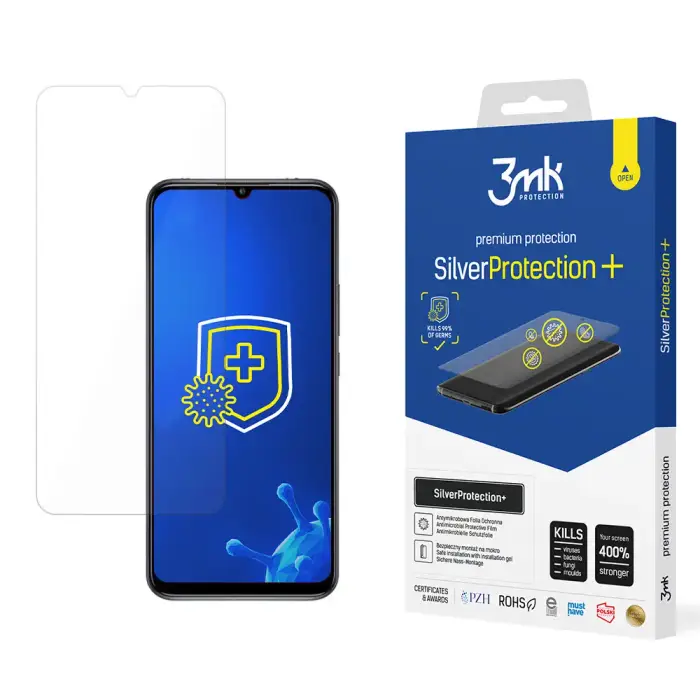 3MK Pellicola di protezione antimicrobica Xiaomi Mi 10 Lite 5G SilverProtection+ Blanc