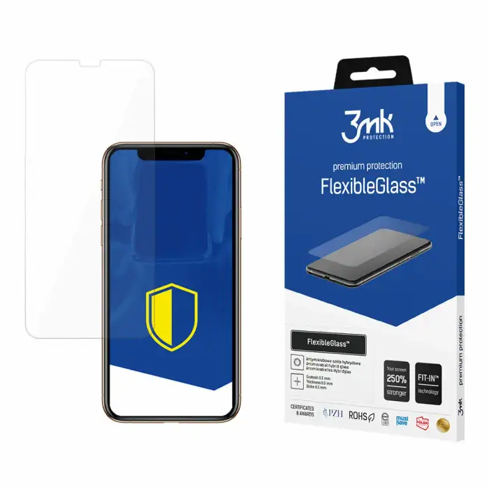 3MK Vetro ibrido Apple iPhone Xs - FlexibleGlass™ Blanc