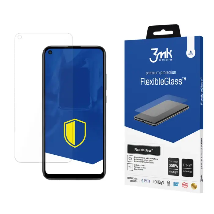 3MK Vetro ibrido Huawei P40 Lite - FlexibleGlass™ Blanc