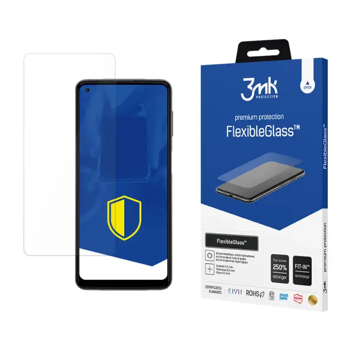 3MK Vetro ibrido Motorola Moto G Stylus 2021 - FlexibeGlass™ Blanc