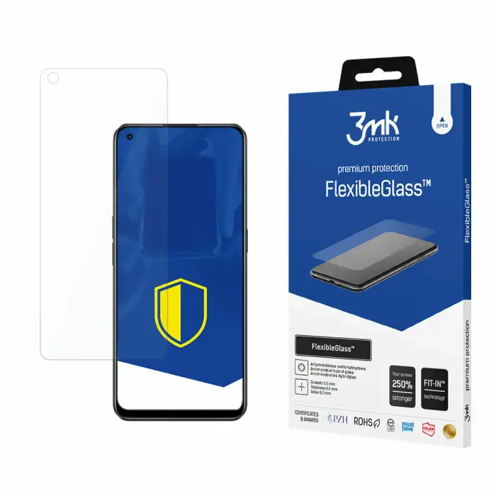 3MK Vetro ibrido Realme 9 4G - FlexibleGlass™ Blanc