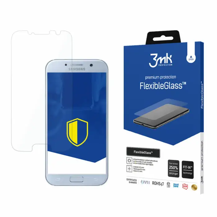 3MK Vetro ibrido Samsung Galaxy A5 2017 - FlexibeGlass™ Blanc
