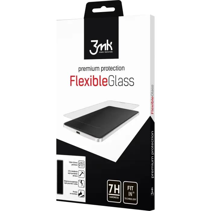 3MK Vetro ibrido Samsung Galaxy A6 Plus - FlexibeGlass™ Blanc