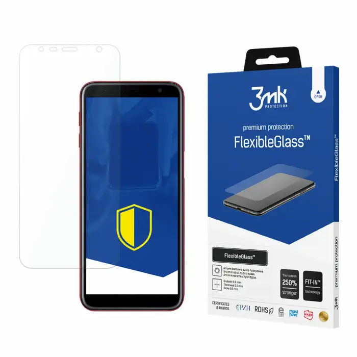 3MK Vetro ibrido Samsung Galaxy J4 Plus - FlexibeGlass™ Blanc