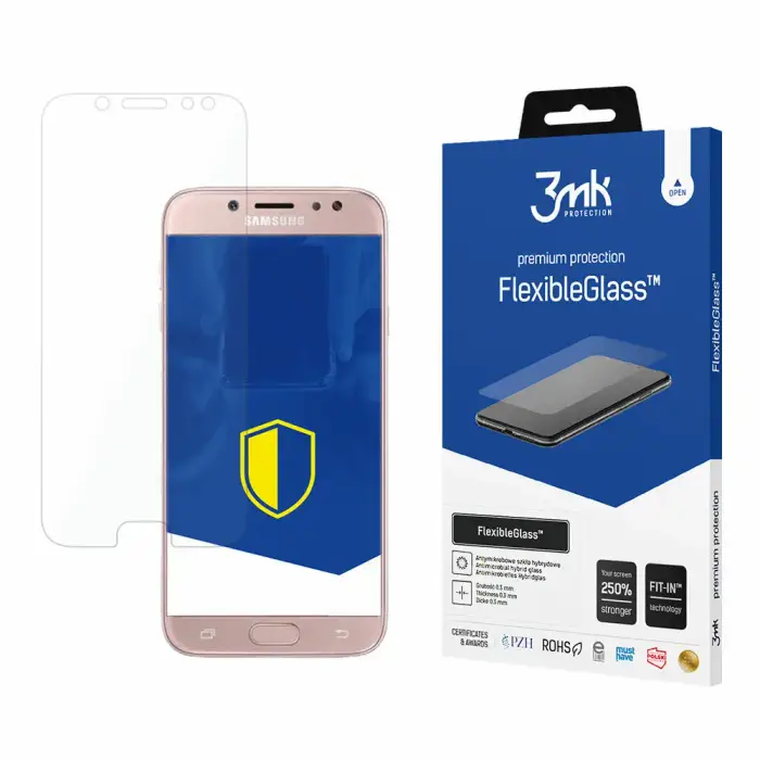 3MK Vetro ibrido Samsung Galaxy J7 2017 - FlexibeGlass™ Blanc