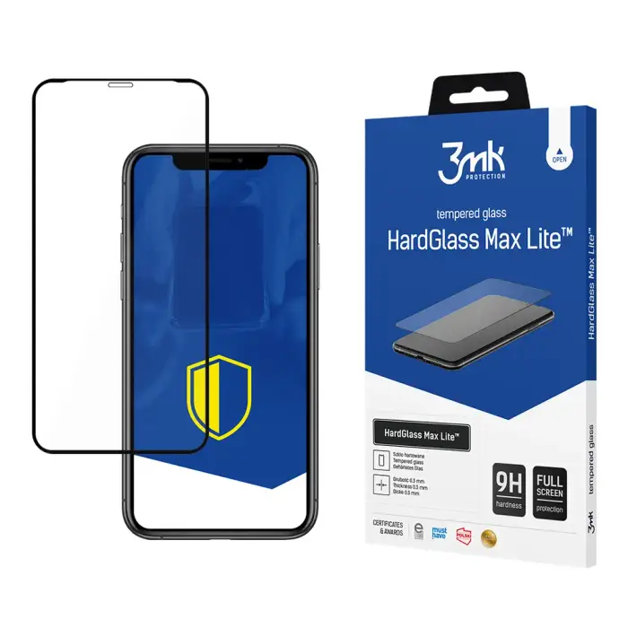3MK Vetro temperato rinforzato Apple iPhone Xs Max/11 Pro Max - HardGlass Max Lite™ Blanc