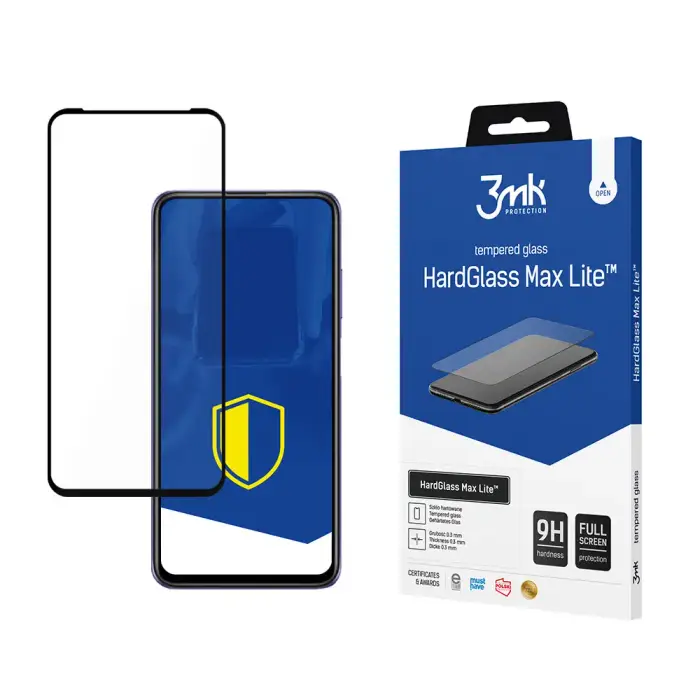 3MK Vetro temperato rinforzato Xiaomi Redmi Note 9T 5G - HardGlass Max Lite™ Blanc
