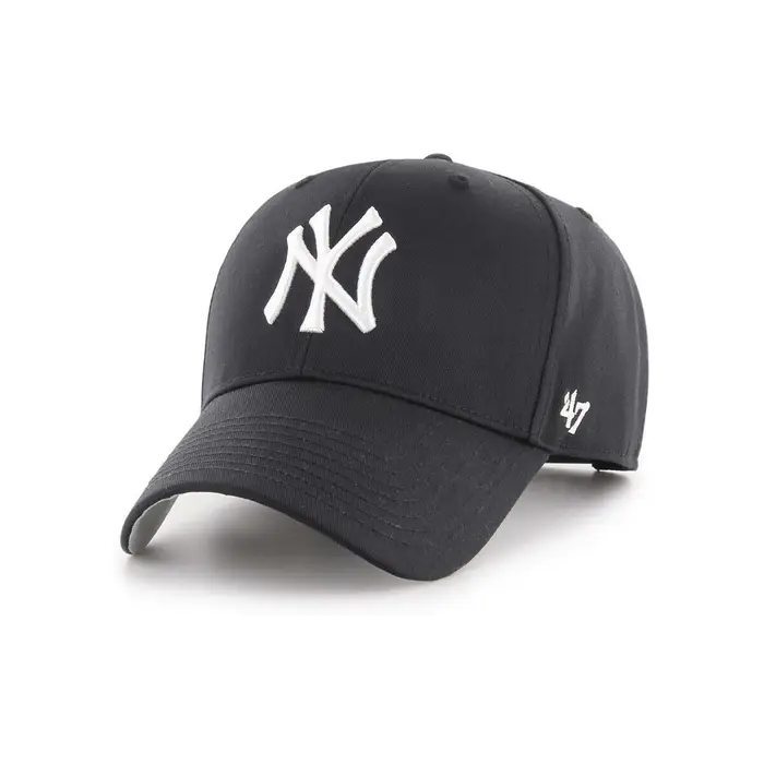47 Brand Cappellino Czapka Z Daszkiem Mlb New York Yankees Dla Dzieci Czarna Bianco