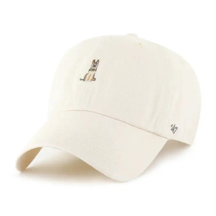 47Brand Cappello da baseball Dog German Shep Baserunn Clean Up Blanc
