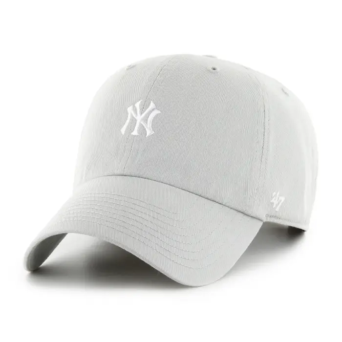 47Brand Cappello da baseball MLB New York Yankees Base Runner Clean Up Gris