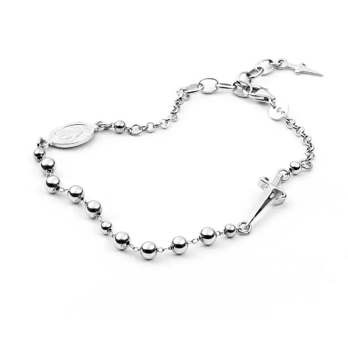 4US Cesare Paciotti Bracciale Rosario Uomo - Argento 925‰
