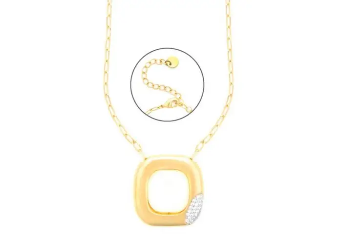 4US Cesare Paciotti Collana Donna - Ottone Oro Pvd Zirconi