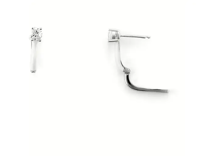 4US Cesare Paciotti Orecchini A Gancio Donna Argento 925 Zirconi 4Uor6118W