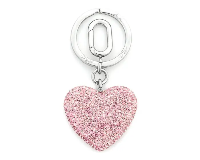 Portachiavi Donna Cuore Zirconi Rosa - 4Us Cesare Paciotti