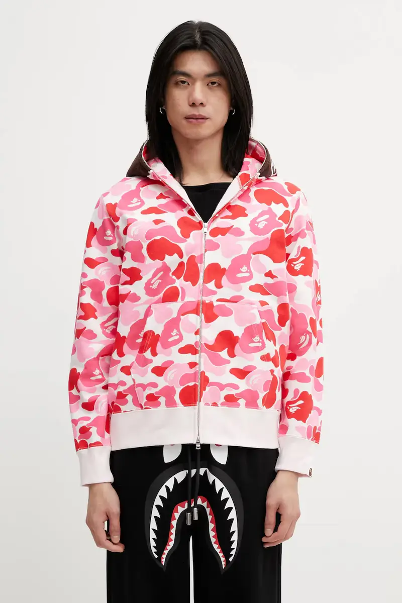 A Bathing Ape felpa in cotone ABC Camo 2nd Rosa
