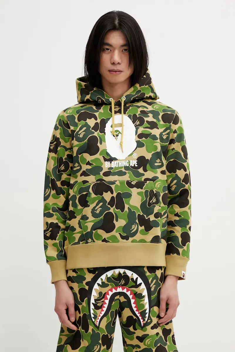 A Bathing Ape felpa in cotone ABC Camo Verde
