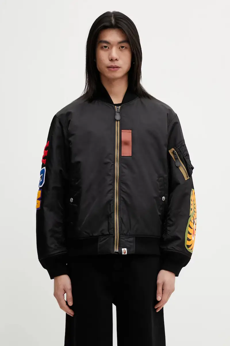 A Bathing Ape giacca bomber Shark MA-1 Nero