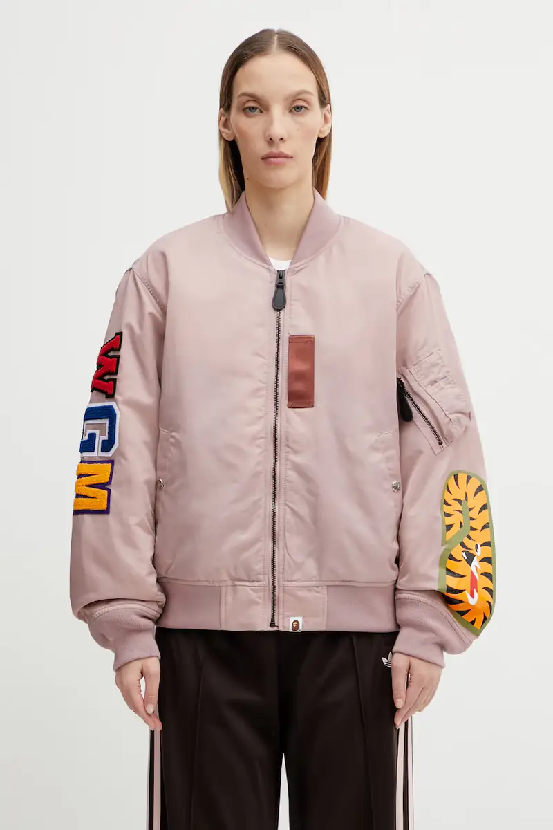 A Bathing Ape giacca bomber Shark MA-1 Rosa