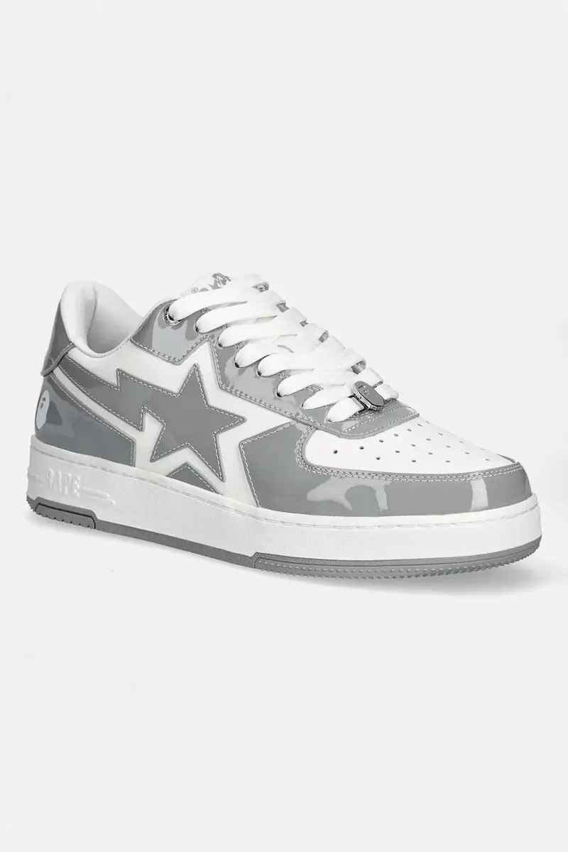 A Bathing Ape sneakers in pelle BAPE STA ICON #1 Grigio