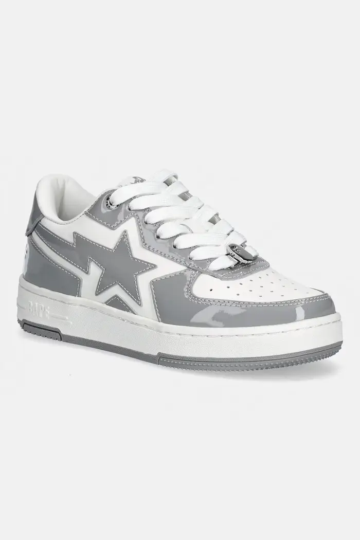 A Bathing Ape sneakers in pelle BAPE STA ICON #1 Grigio