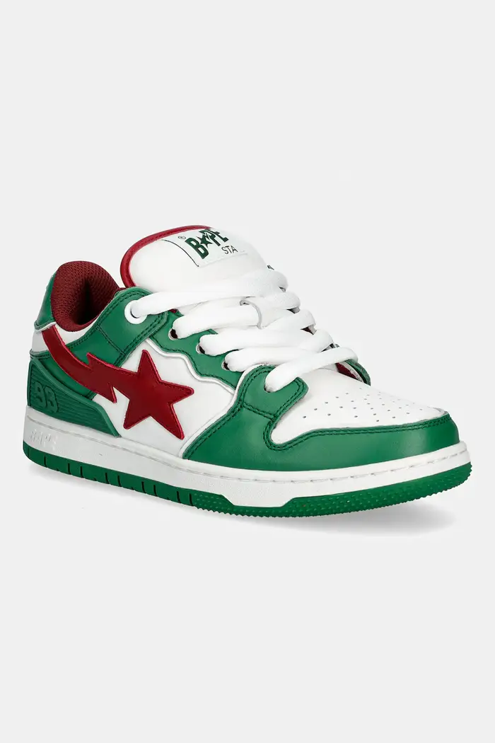 A Bathing Ape sneakers in pelle NEW BAPE SK8 STA #1 Verde