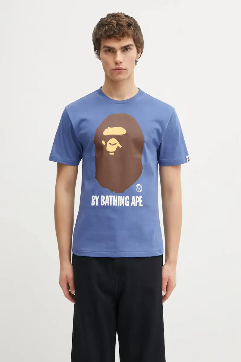 A Bathing Ape t-shirt in cotone By Bathing Ape colore blu navy 1L30110002