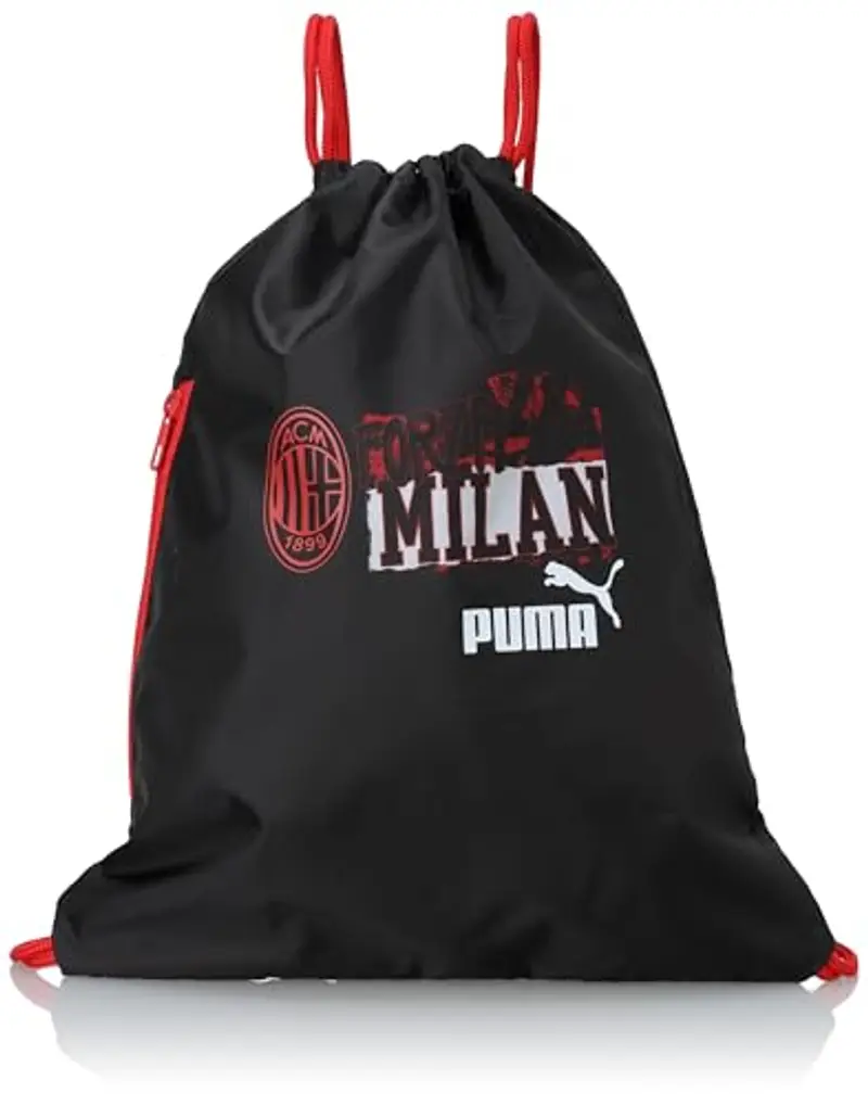 AC Milan A.C. Milan - Sacca ftblNRGY, Sacca per Palestra con Logo, Borsa Sportiva, Prodotto Ufficiale, Nero