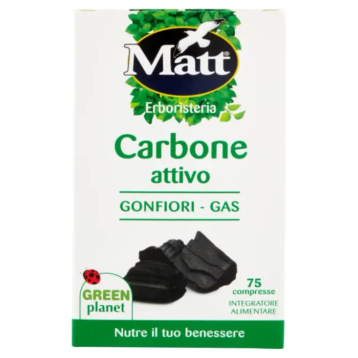 Carbone Attivo Matt Erboristeria 75 Compresse - Integratore