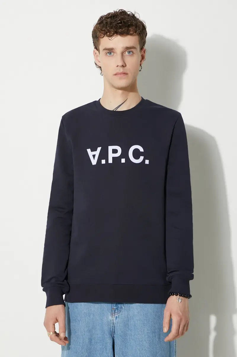 A.P.C felpa in cotone Sweat Vpc uomo Blu navy