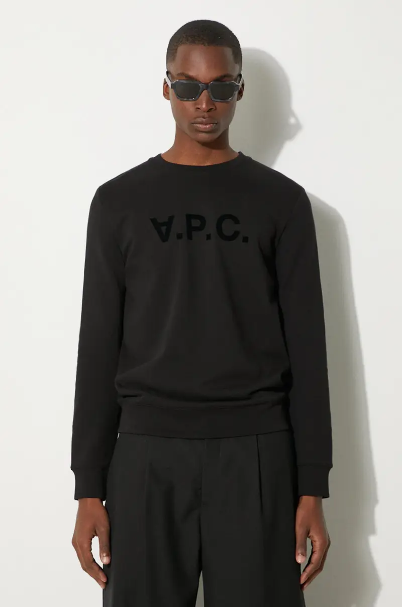 A.P.C felpa in cotone Sweat Vpc uomo Nero