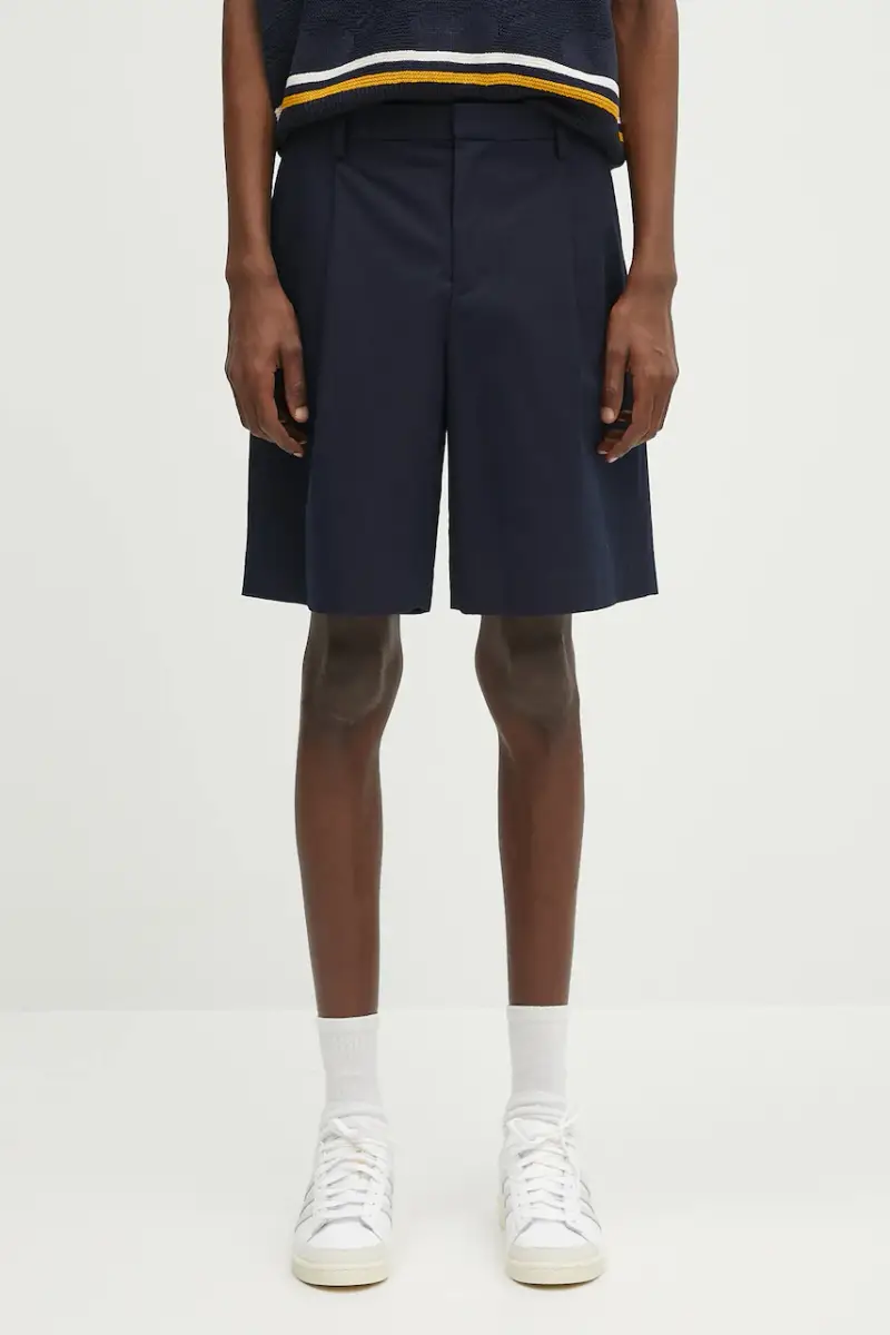 A.P.C pantaloncini in cotone short crew uomo colore blu navy COHFU.H10198